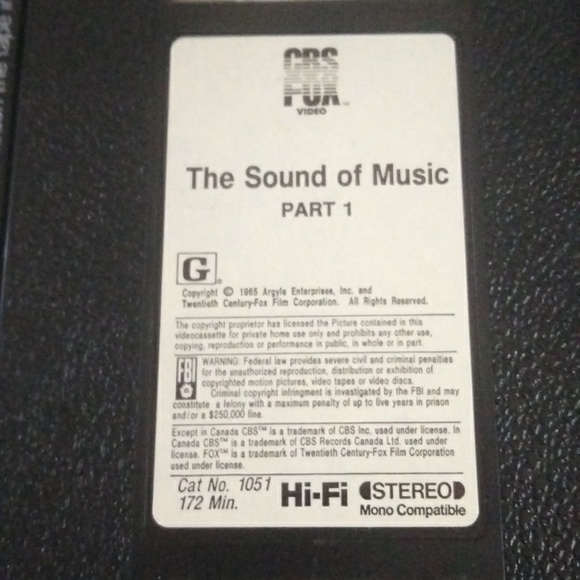 VHS tape the sound of music - Picture 7 of 8